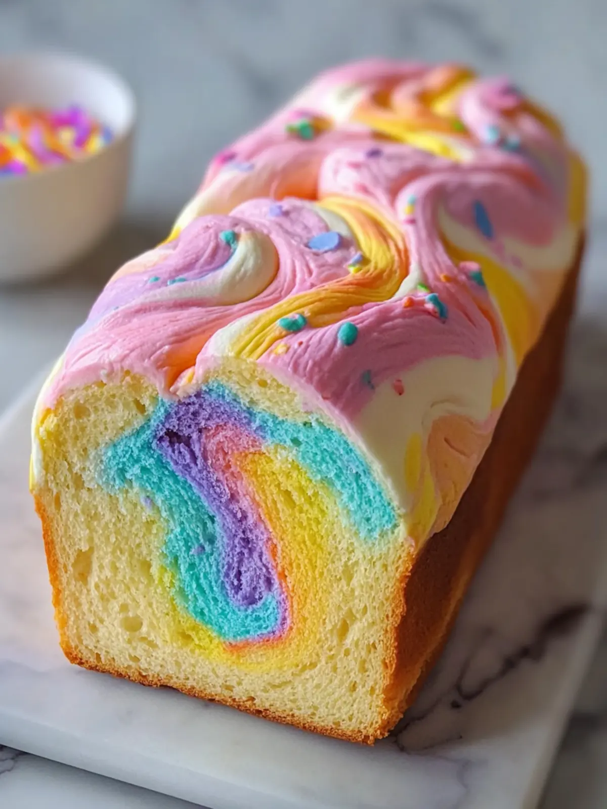 Cloud Bread Pastel Swirl Loaf