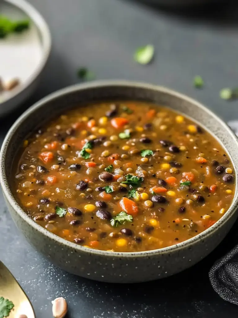 Black Bean and Lentil Soup