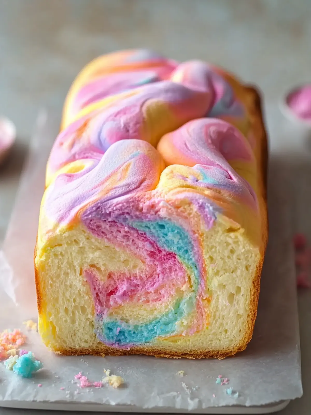 Cloud Bread Pastel Swirl Loaf