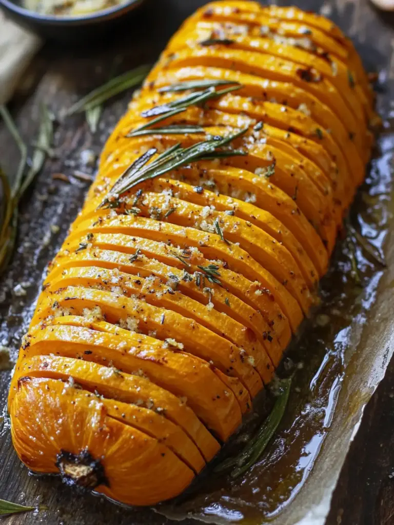 Roasted Hasselback Butternut Squash