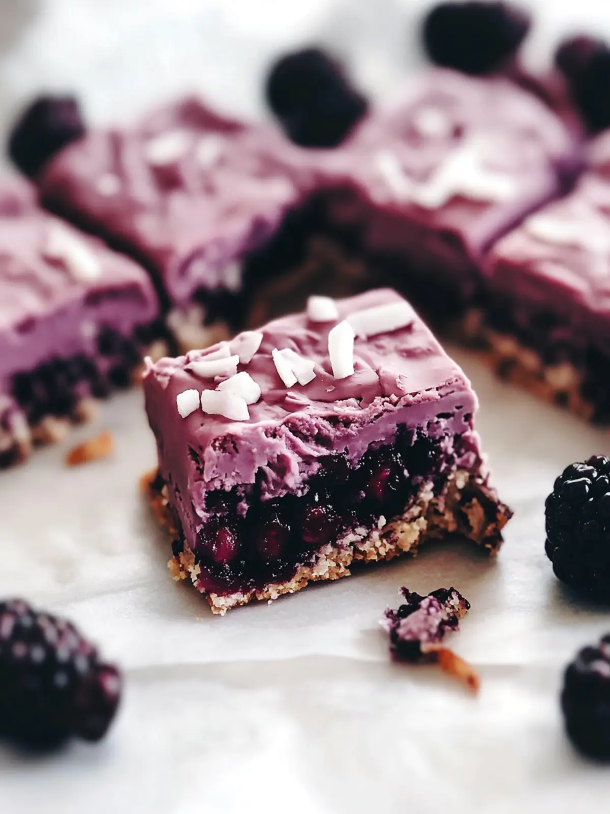 Blackberry Coconut Bars