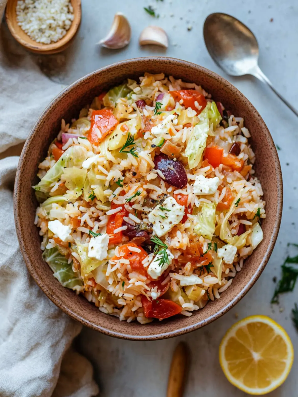 Greek Rice And Cabbage