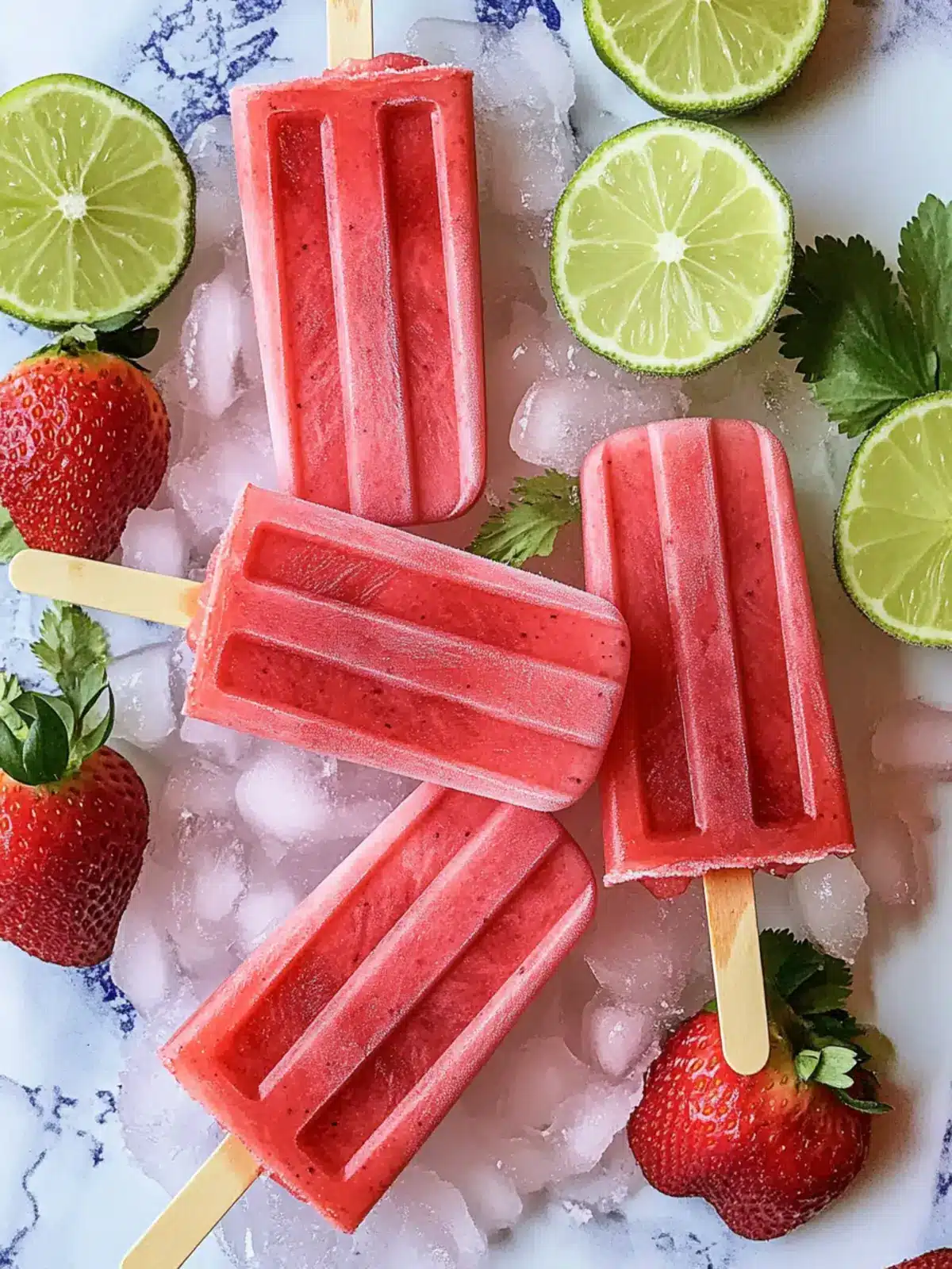 Refreshing Strawberry Margarita Ice Pops Perfect for Summer Fun Strawberry Margarita Ice Pops