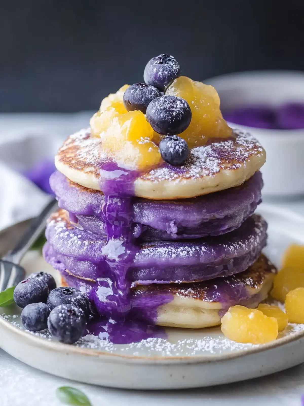 Delicious Ube Mochi Pancakes to Brighten Your Breakfast Nonstop Ube Mochi Pancakes