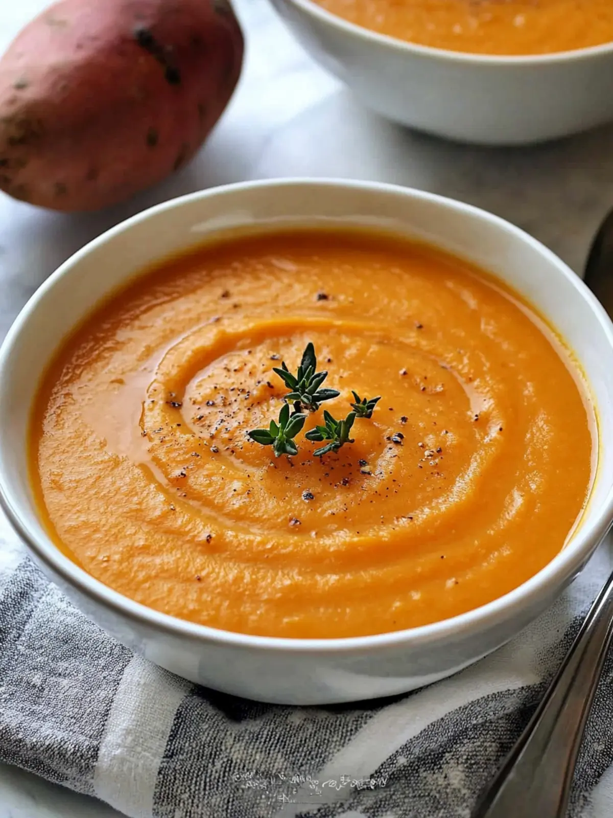 Roasted Italian Sweet Potato Soup