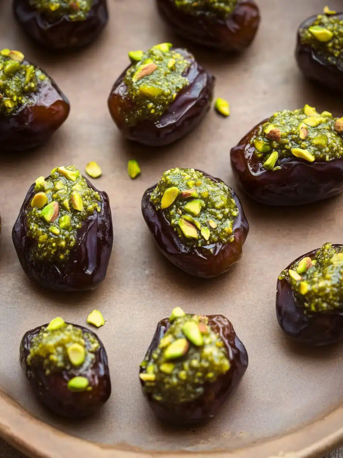 Pistachio Butter Stuffed Dates