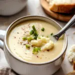 Roasted Garlic Cheddar Cauliflower Soup