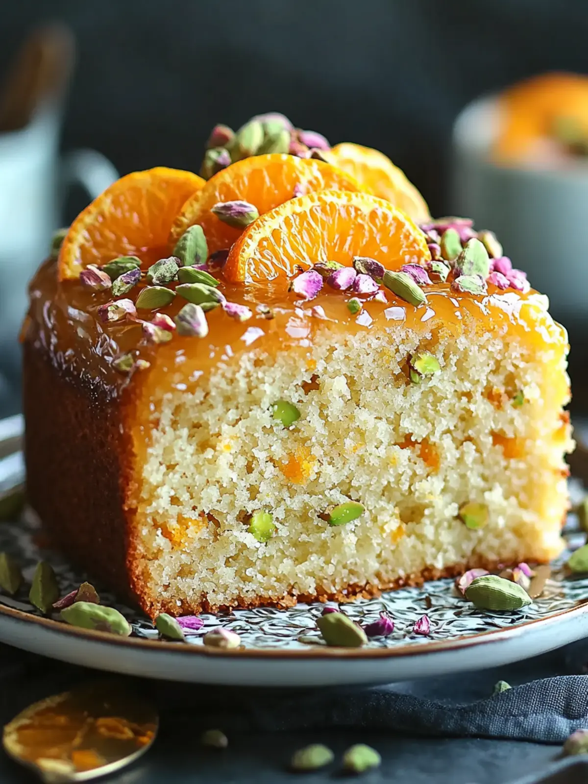 Cardamom Orange Pistachio Tea Cake