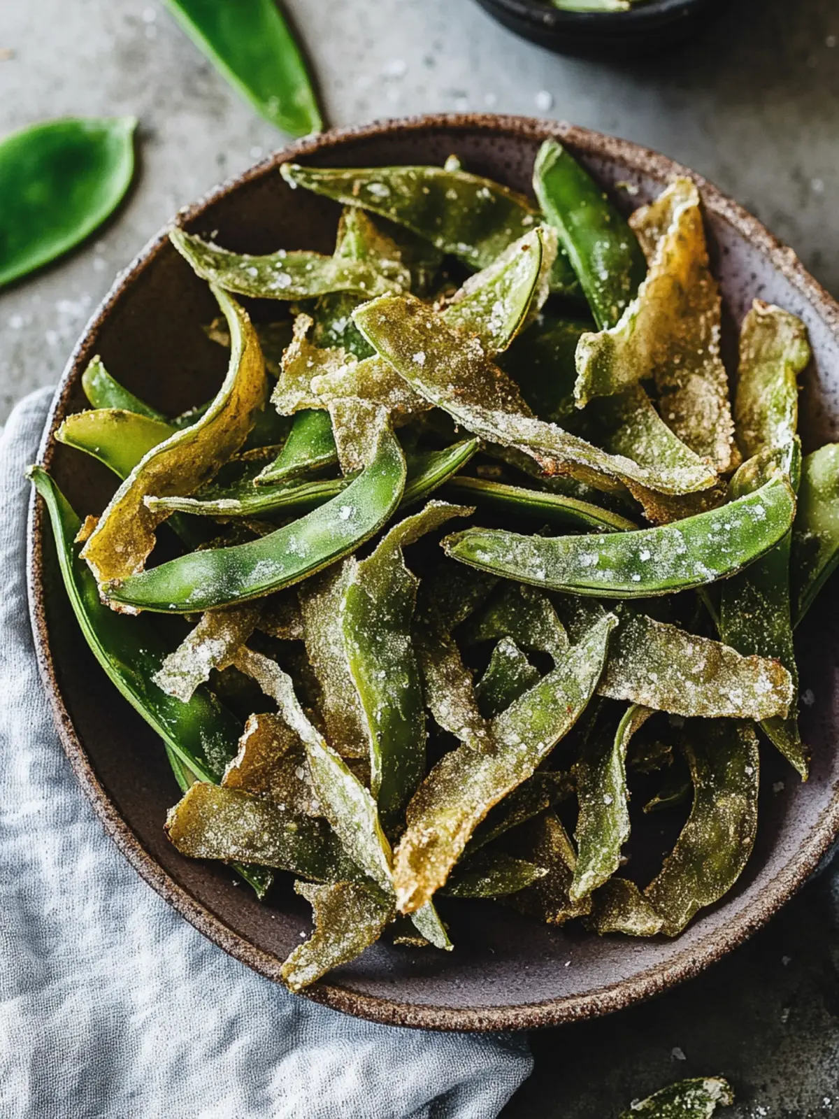 Crispy Homemade Snap Pea Crisps for Healthy Snacking Fun Homemade Snap Pea Crisps