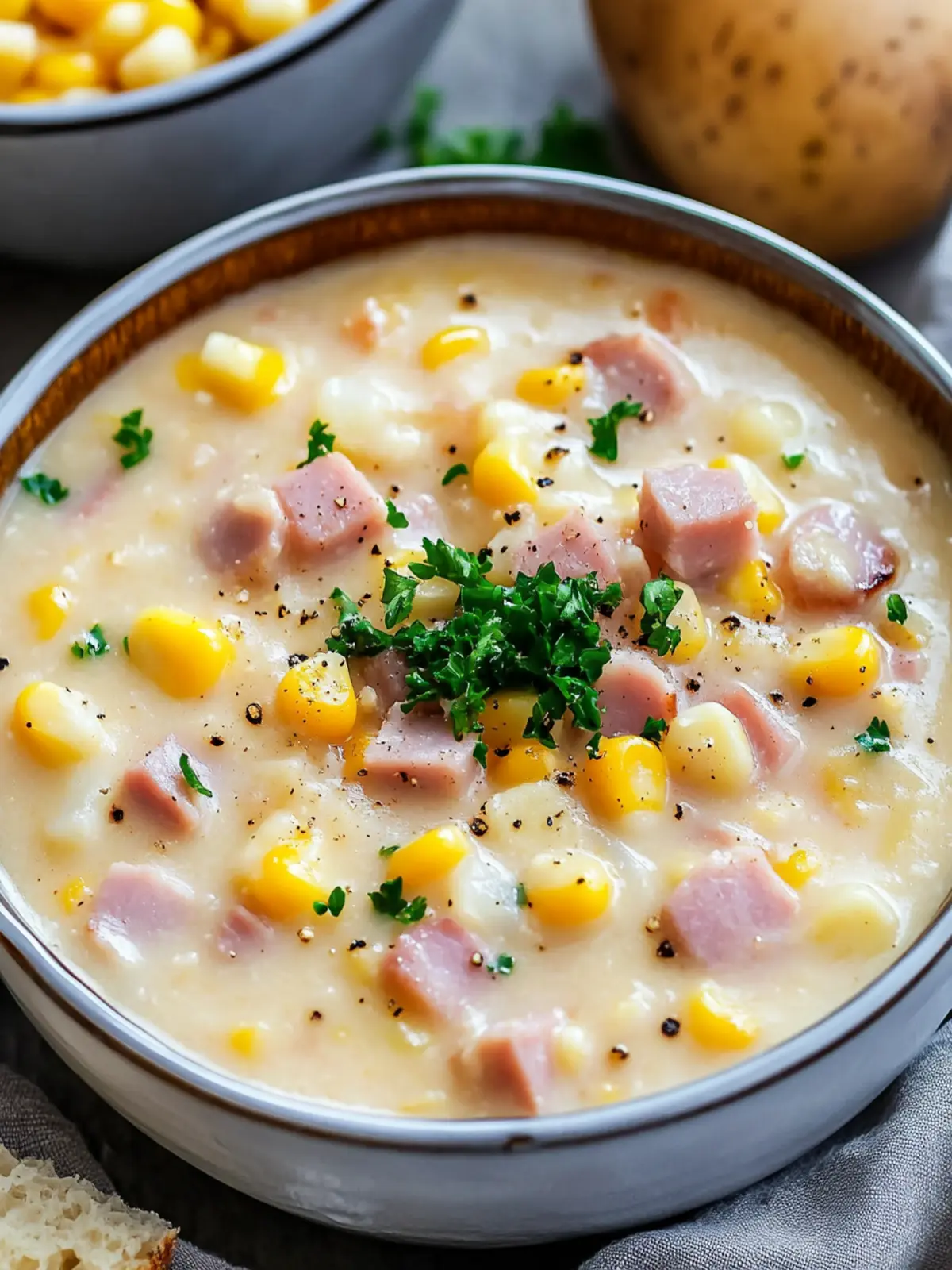 Creamy Ham Potato Corn Chowder