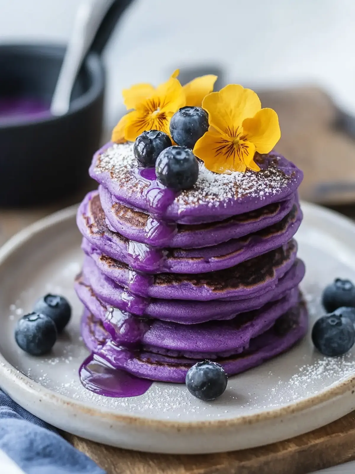 Delicious Ube Mochi Pancakes to Brighten Your Breakfast Nonstop Ube Mochi Pancakes