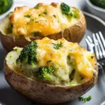 Broccoli Cheddar Stuffed Baked Potatoes
