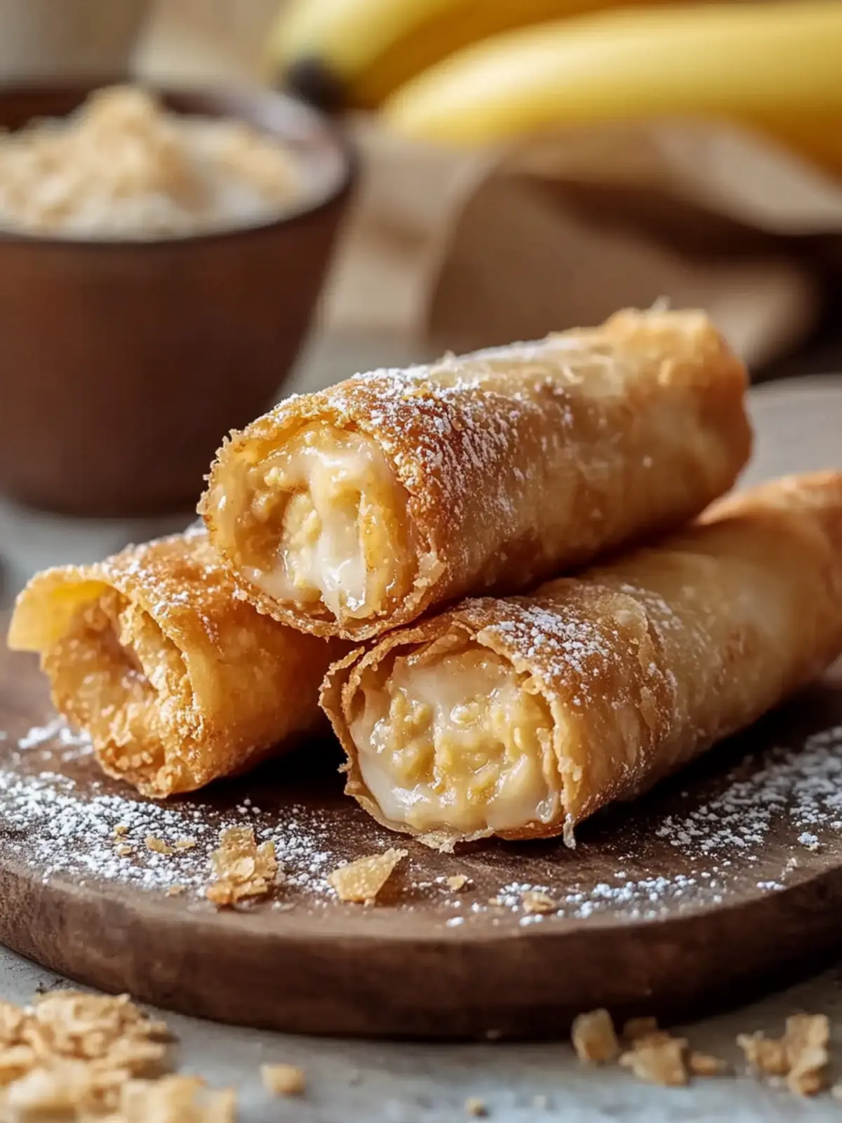 Banana Pudding Egg Rolls