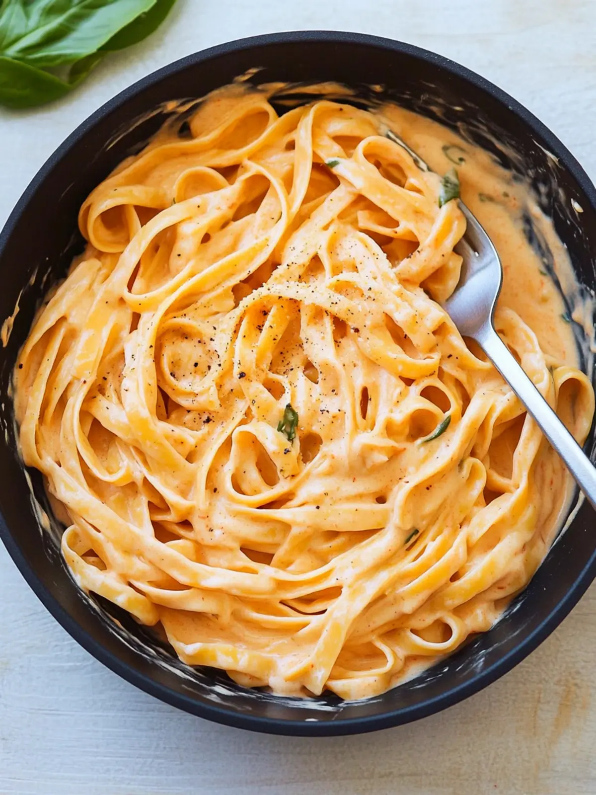 Creamy Red Pepper Alfredo Pasta