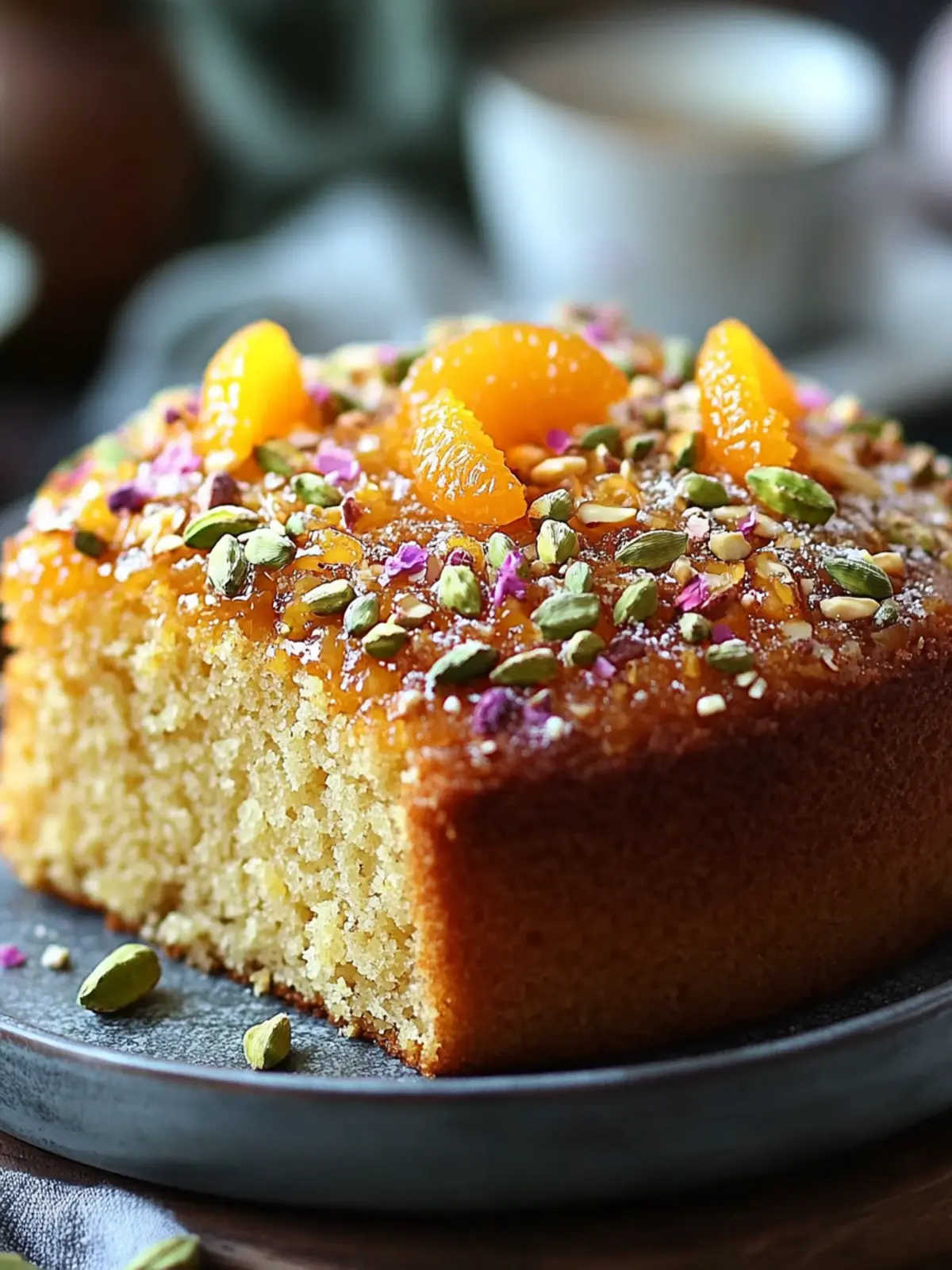 Cardamom Orange Pistachio Tea Cake
