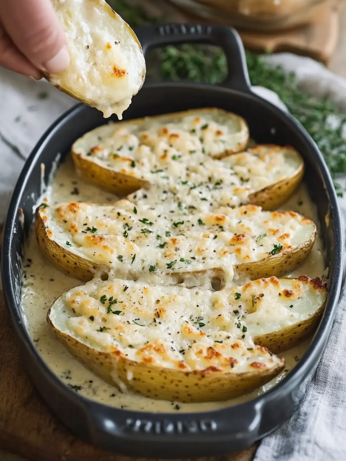 Creamy Parmesan Oven-Baked Potatoes