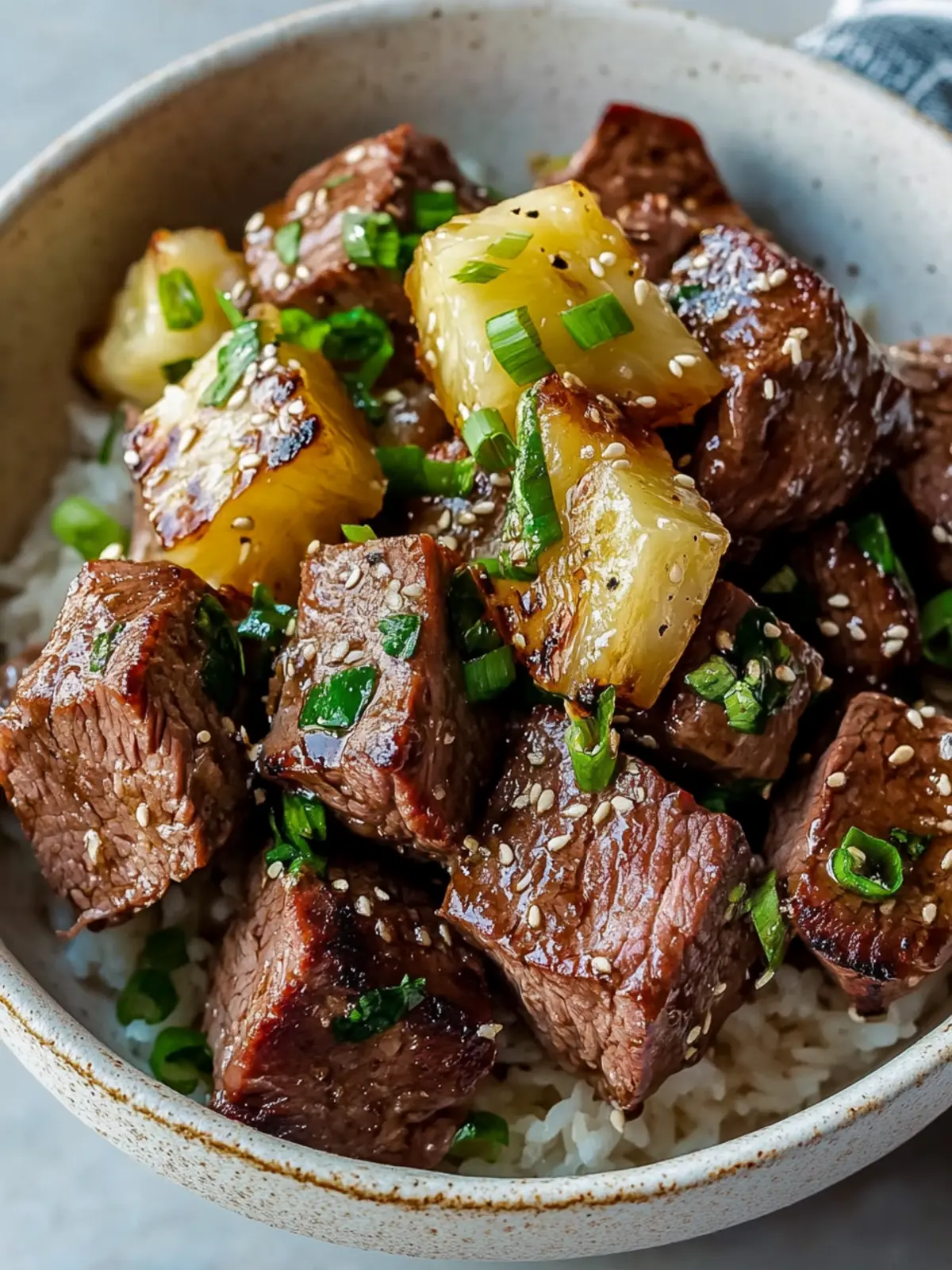 Miso Pineapple Glazed Beef