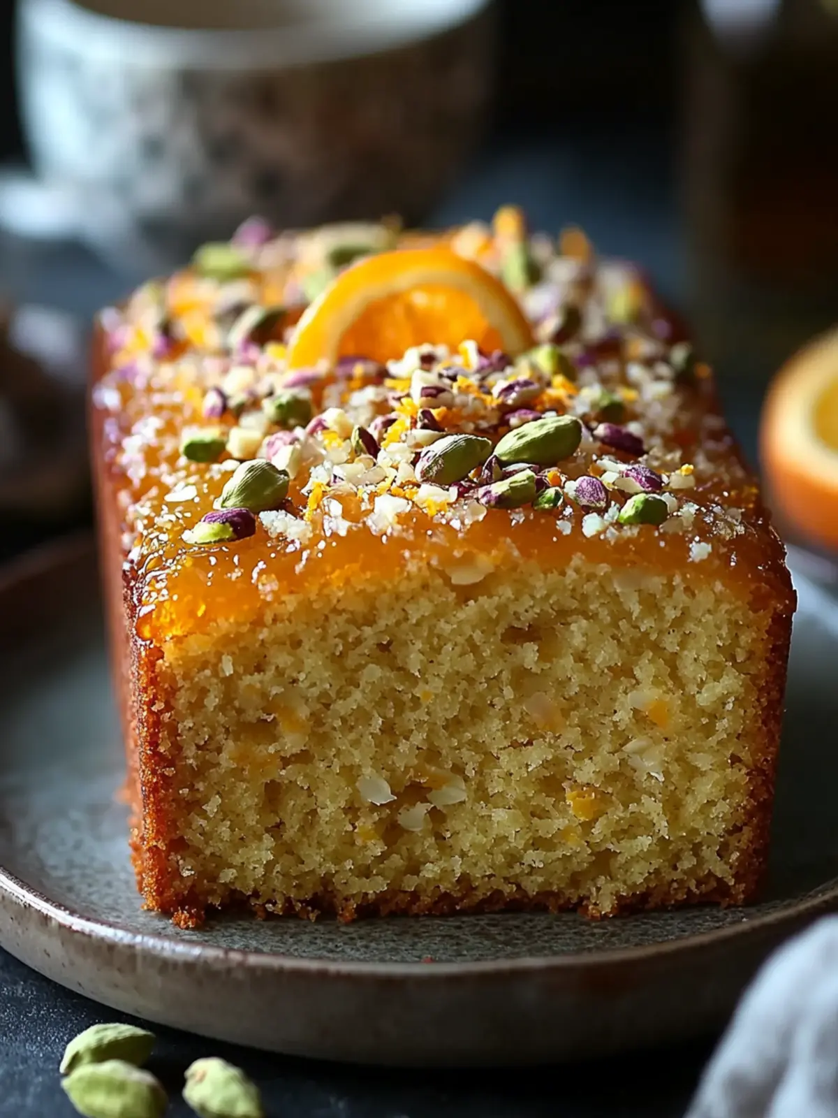 Cardamom Orange Pistachio Tea Cake