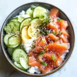 Miso Soy Salmon Sashimi Bowl