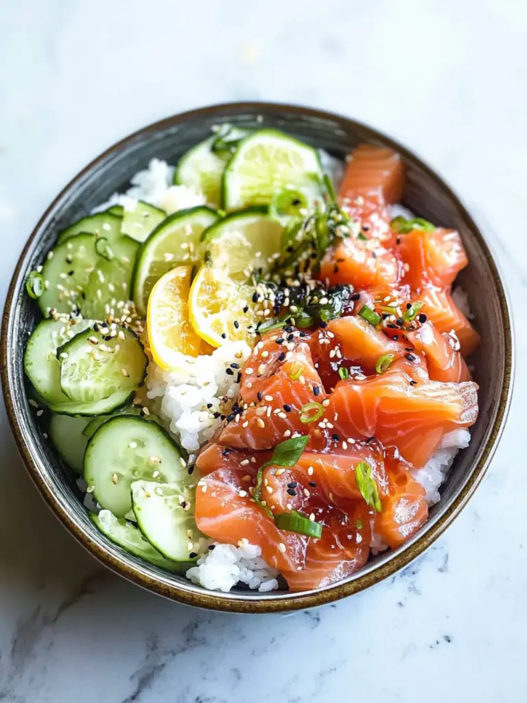 Miso Soy Salmon Sashimi Bowl