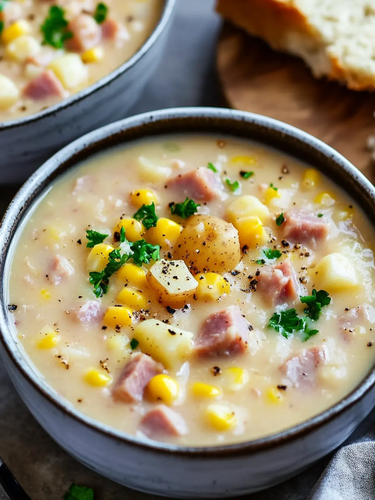 Creamy Ham Potato Corn Chowder