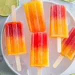 Tequila Sunrise Boozy Popsicles