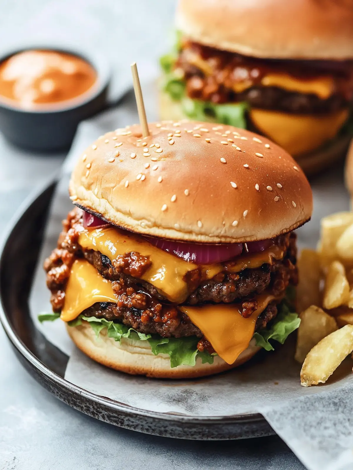Chili Cheeseburgers