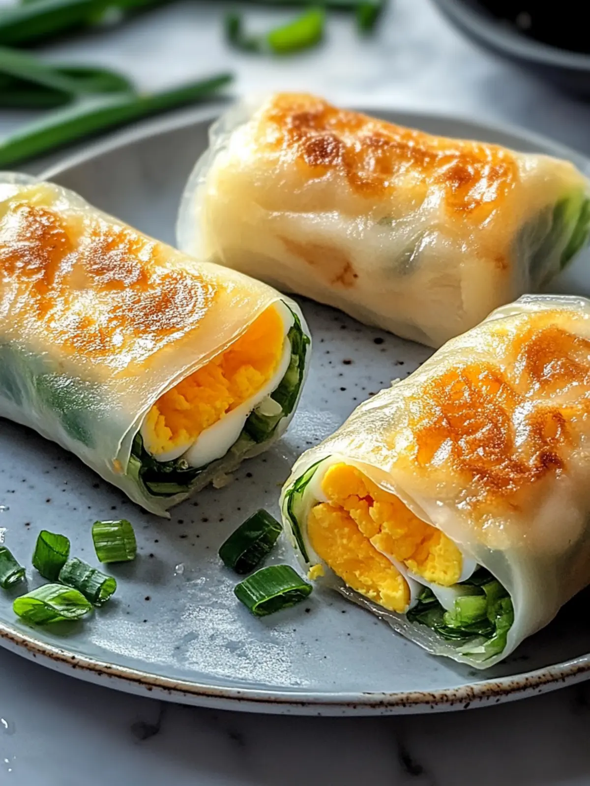 Crispy Rice Paper Egg Wraps