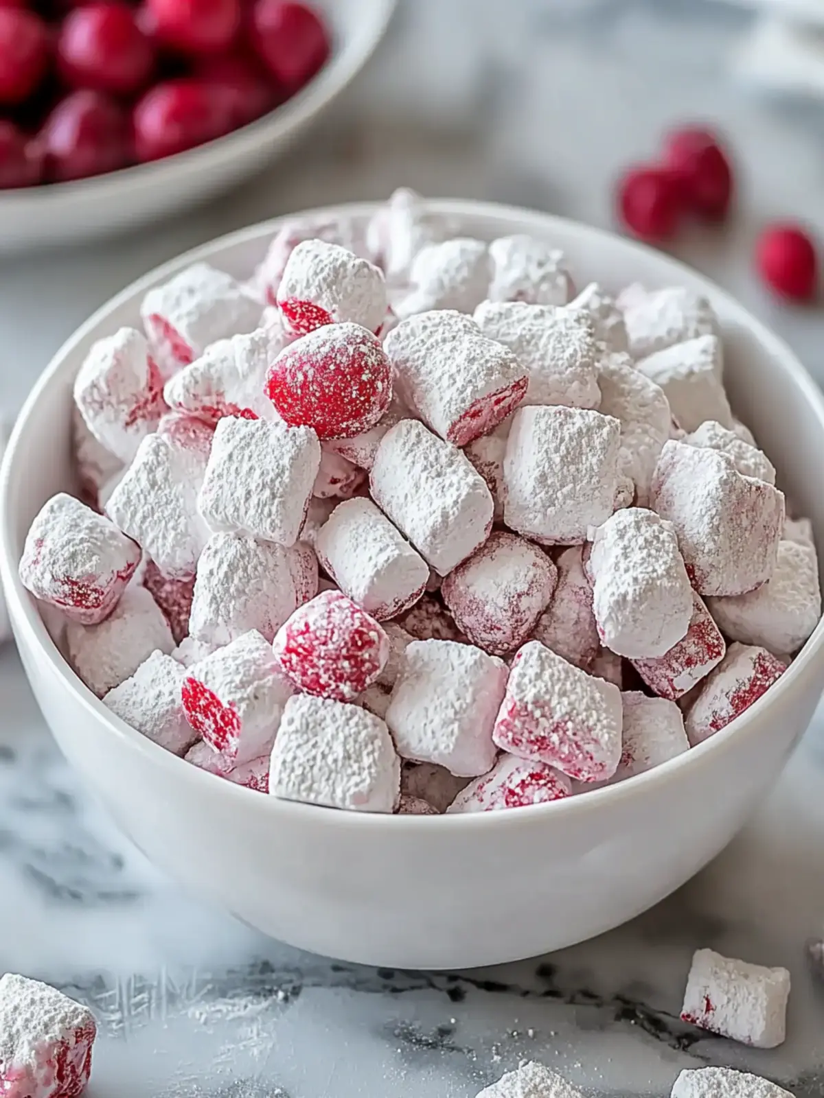 Irresistible Cherry Cheesecake Puppy Chow for Sweet Snacking Cherry Cheesecake Puppy Chow