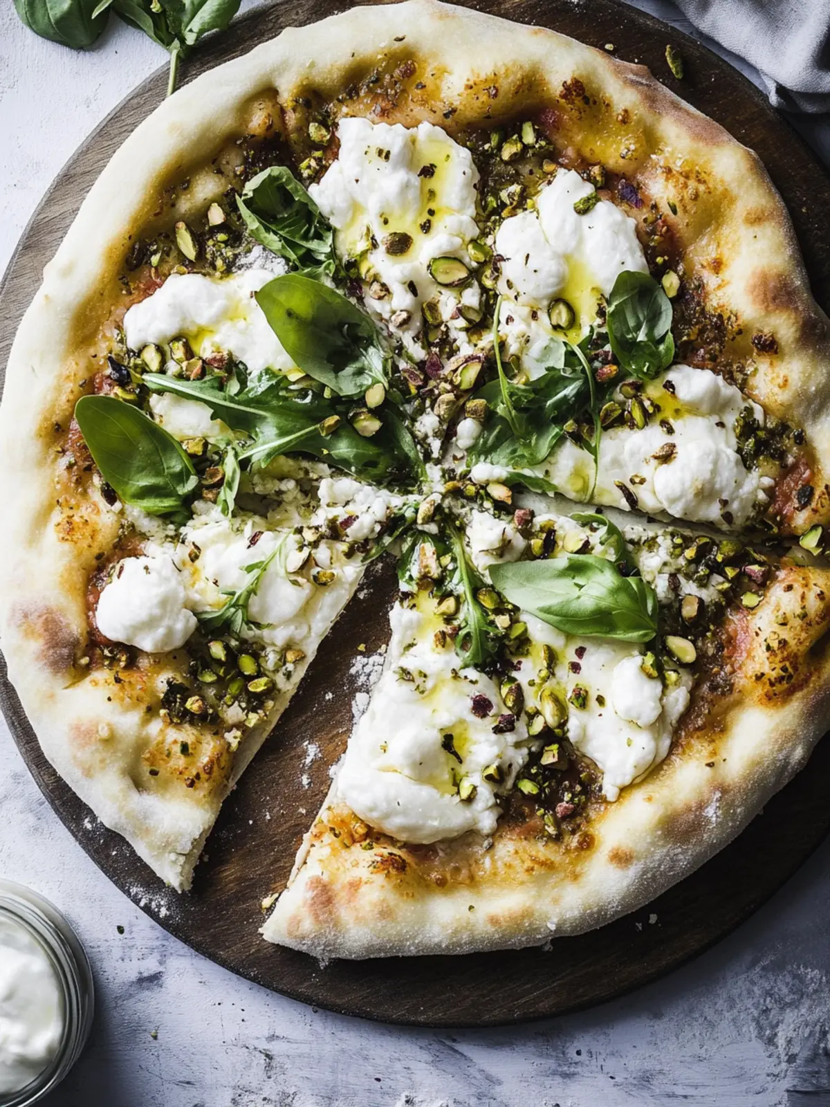 Irresistible Burrata Pistachio White Pizza for Home Chefs Burrata Pistachio White Pizza