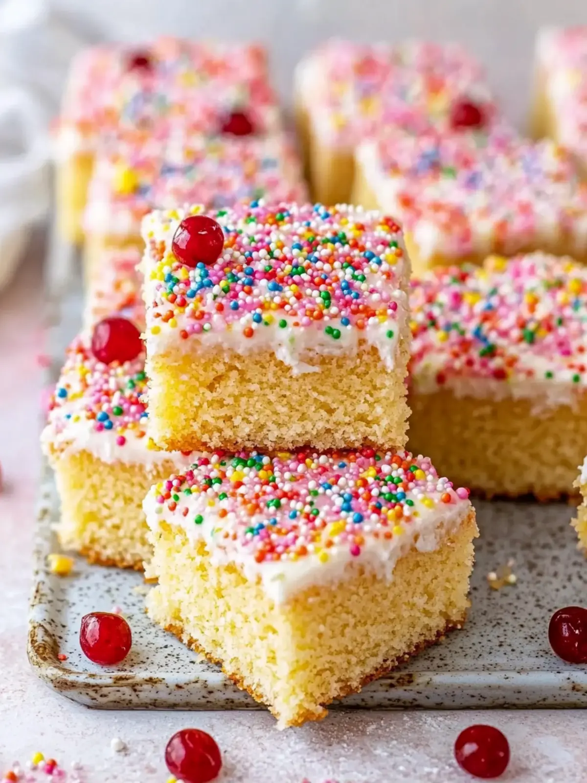 Deliciously Easy Sprinkle Sponge Tray Bake for Any Occasion Sprinkle Sponge Tray Bake