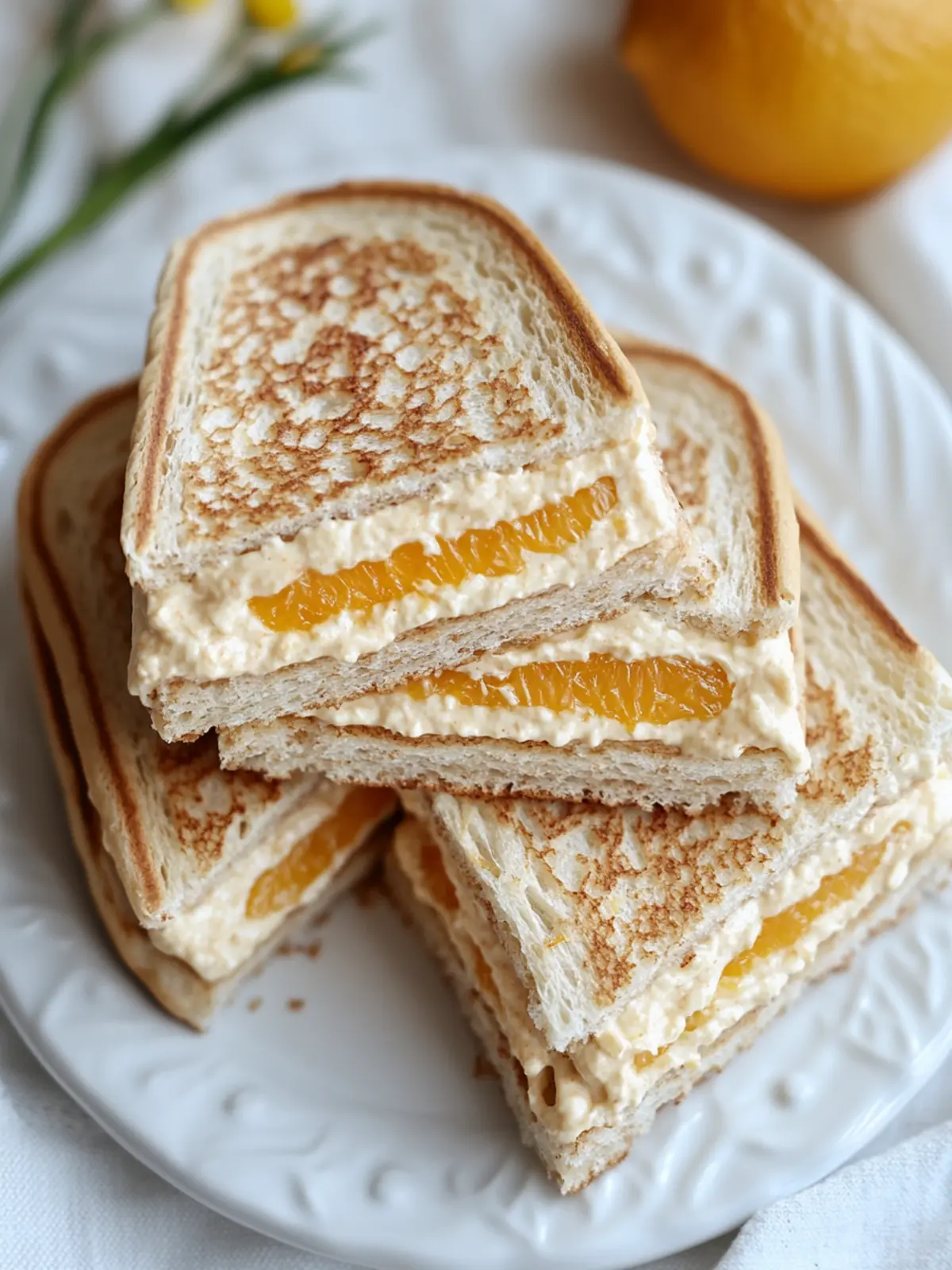 Creamy Cinnamon Orange Tea Sandwiches