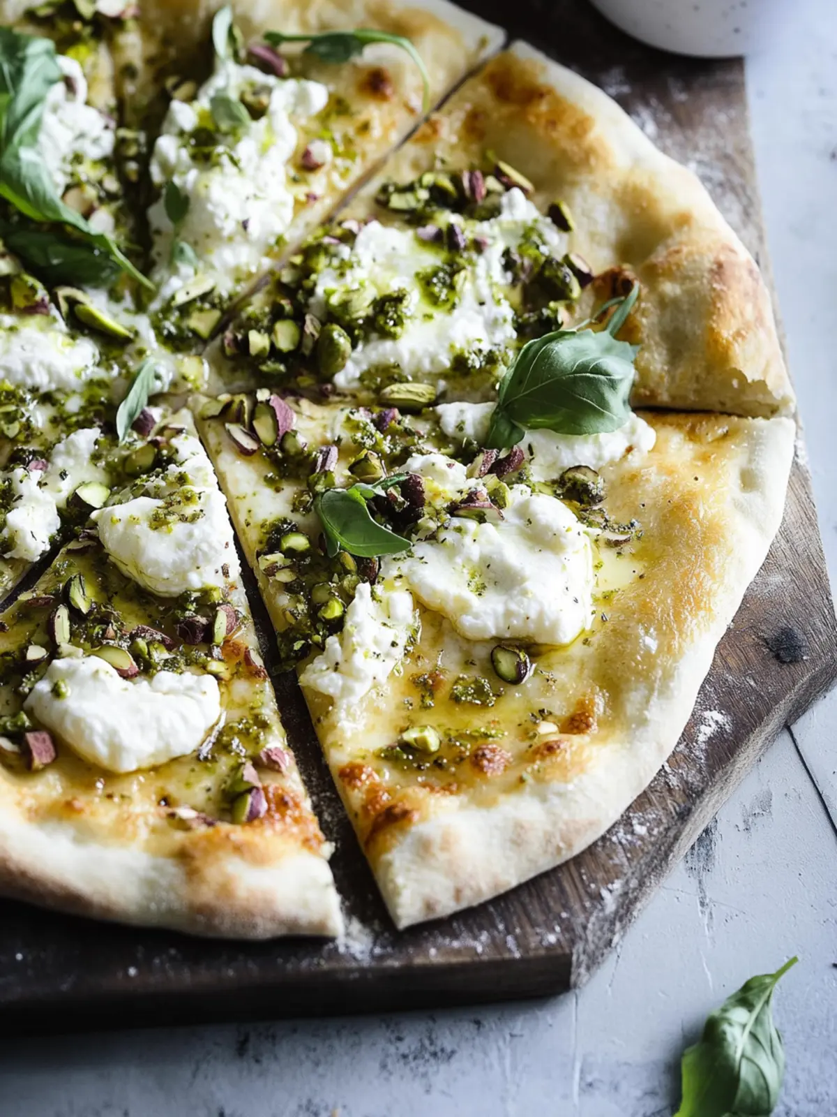 Irresistible Burrata Pistachio White Pizza for Home Chefs Burrata Pistachio White Pizza