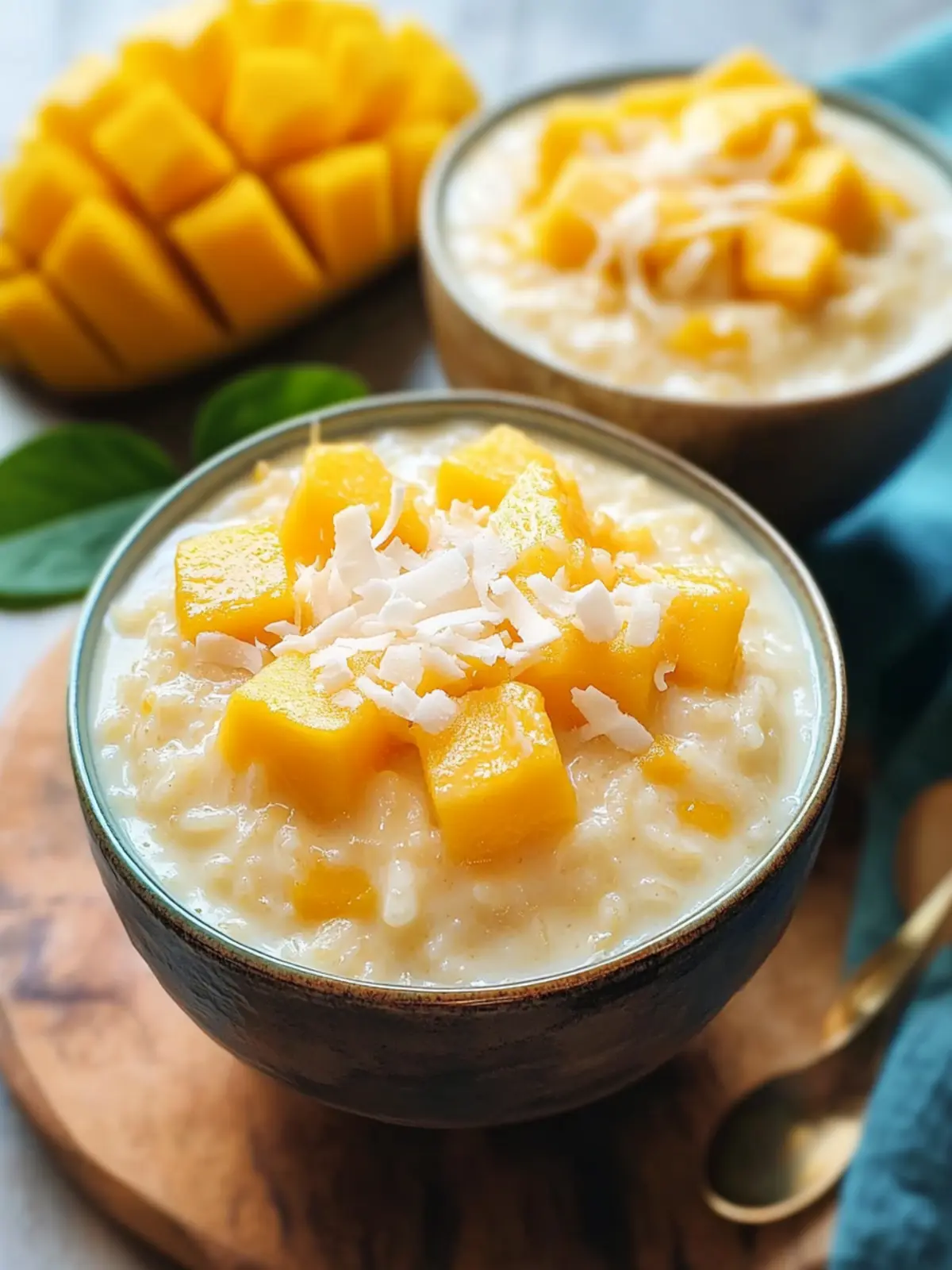 Coconut Mango Rice Pudding