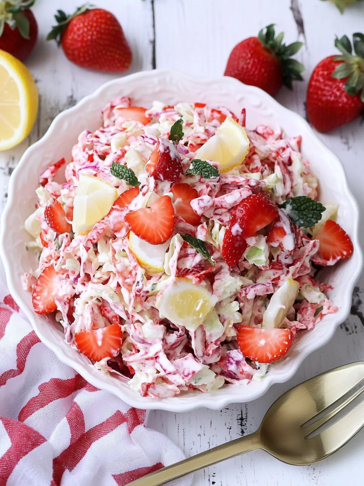 Delicious Strawberry Lemon Coleslaw for a Fresh Twist at Home Strawberry Lemon Coleslaw