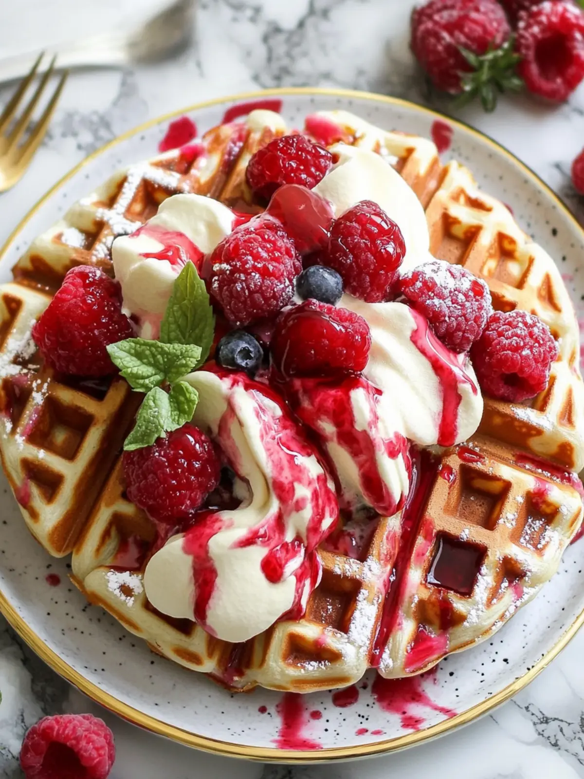 Irresistible Red Velvet Marble Waffles for Weekend Fun Red Velvet Marble Waffles