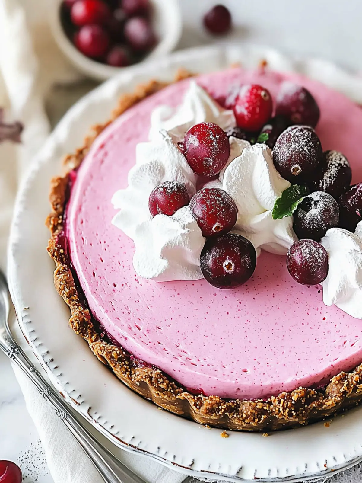 Delightful Cranberry Mousse Pie for Sweet Celebrations Cranberry Mousse Pie