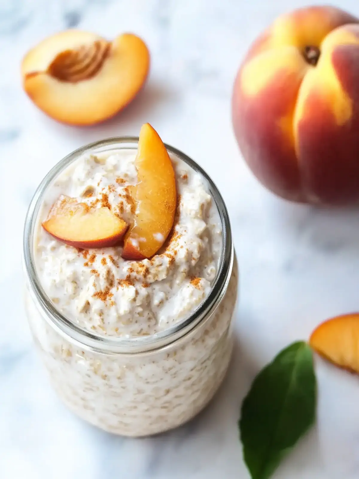 Delicious Peaches & Cream Overnight Oats for a Sweet Morning Boost Peaches & Cream Overnight Oats