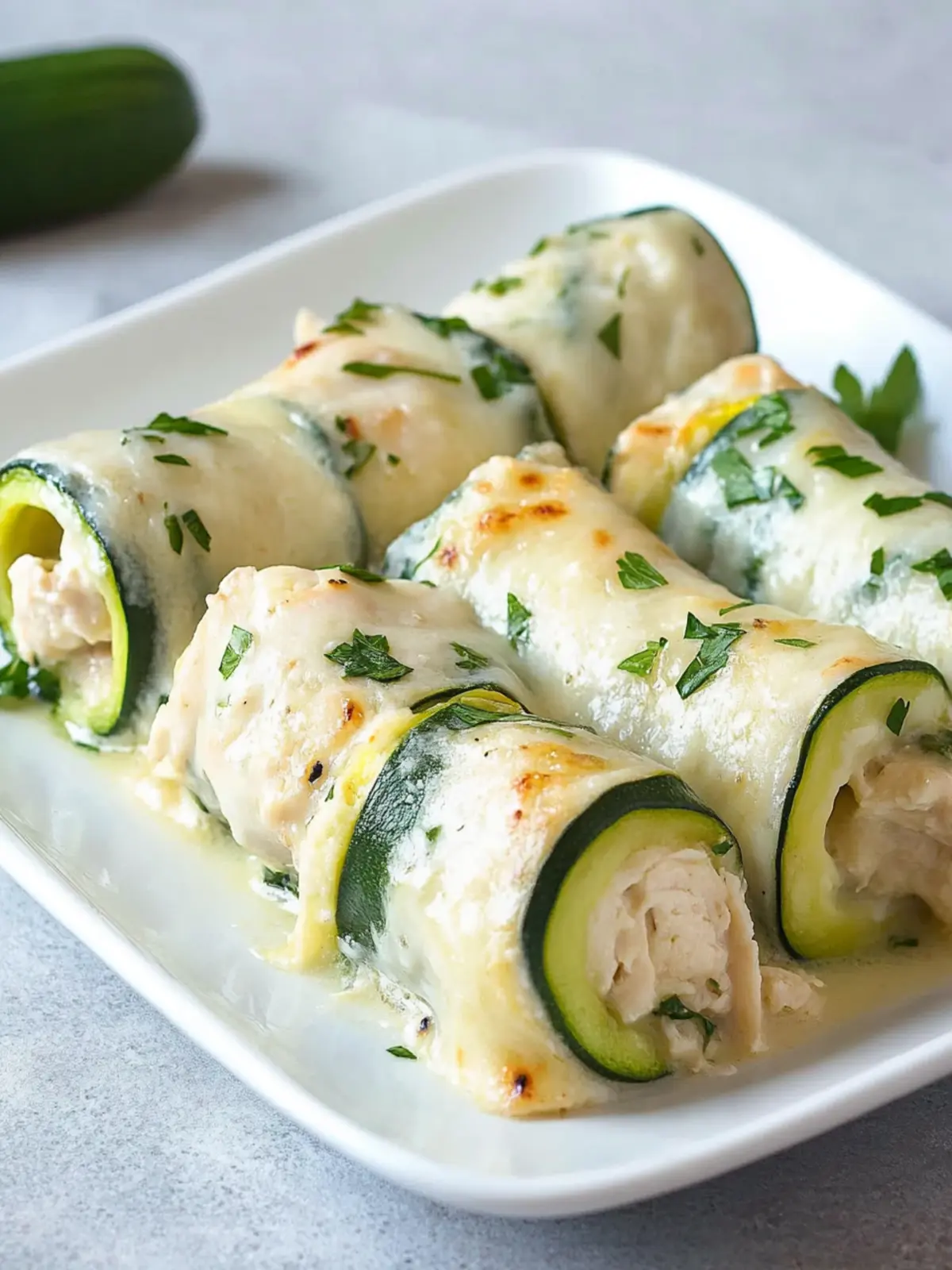 Zucchini Chicken Alfredo Roll Ups: A Guilt-Free Comfort Bite Zucchini Chicken Alfredo Roll Ups