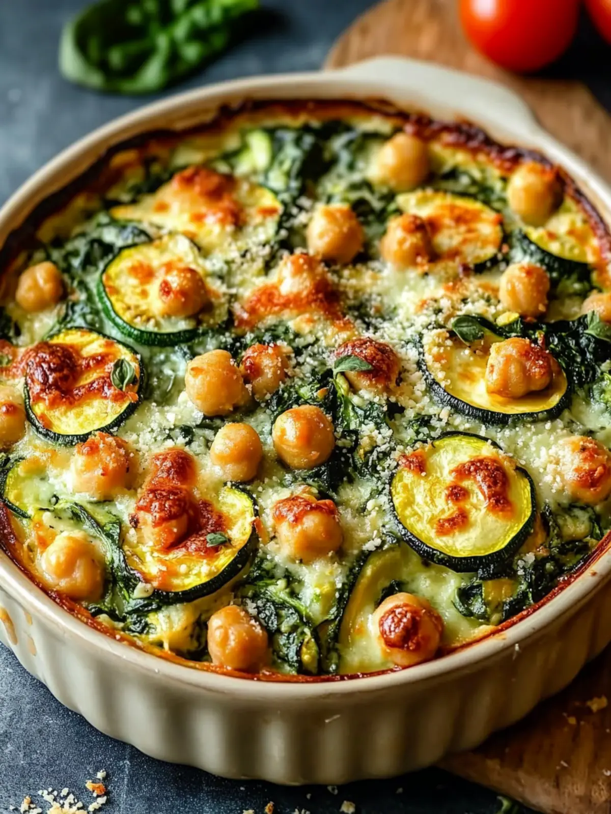 Spinach Zucchini Chickpea Bake That's Even Better Than Takeout Spinach Zucchini Chickpea Bake