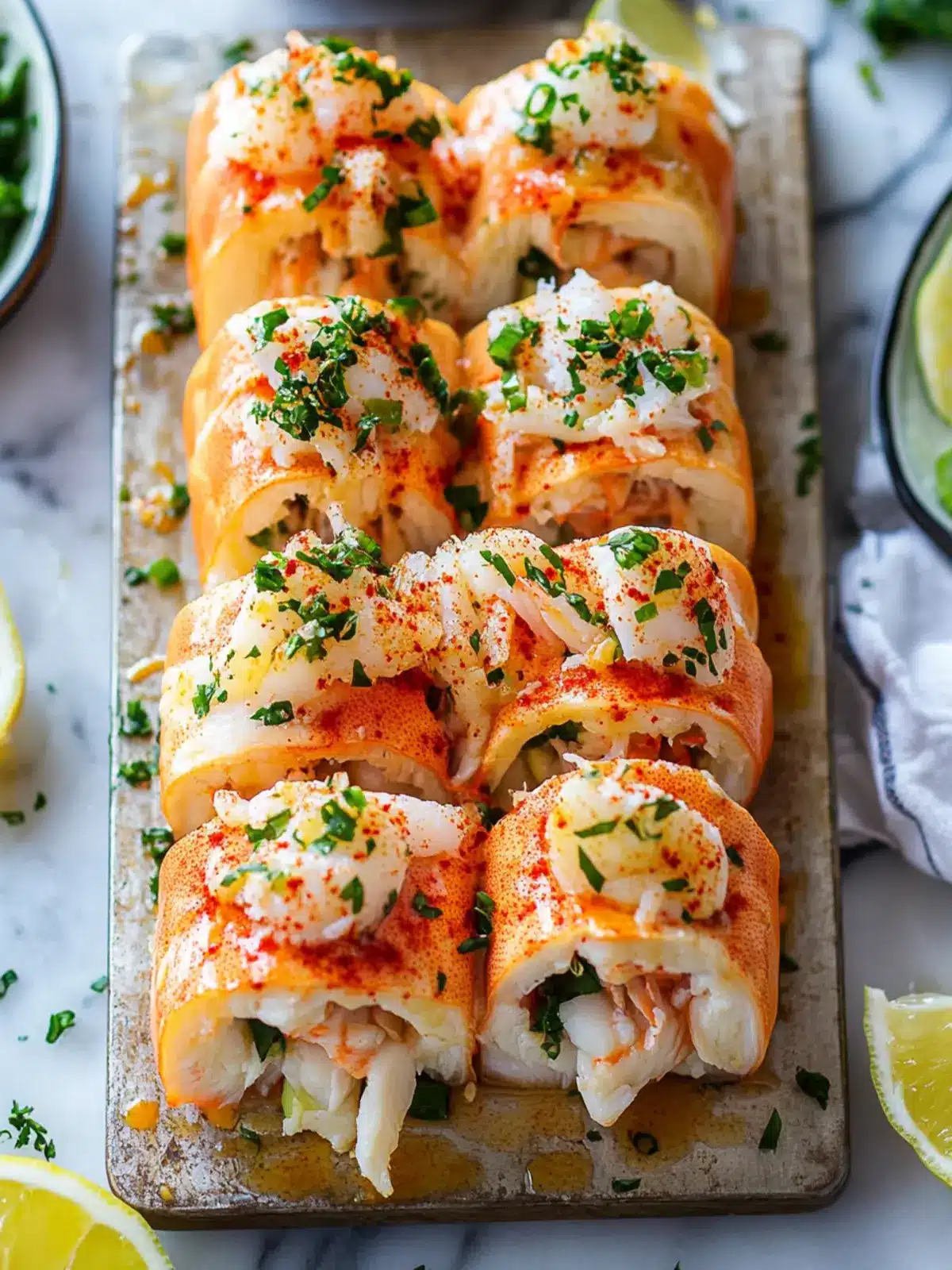 Garlic Butter King Crab Rolls