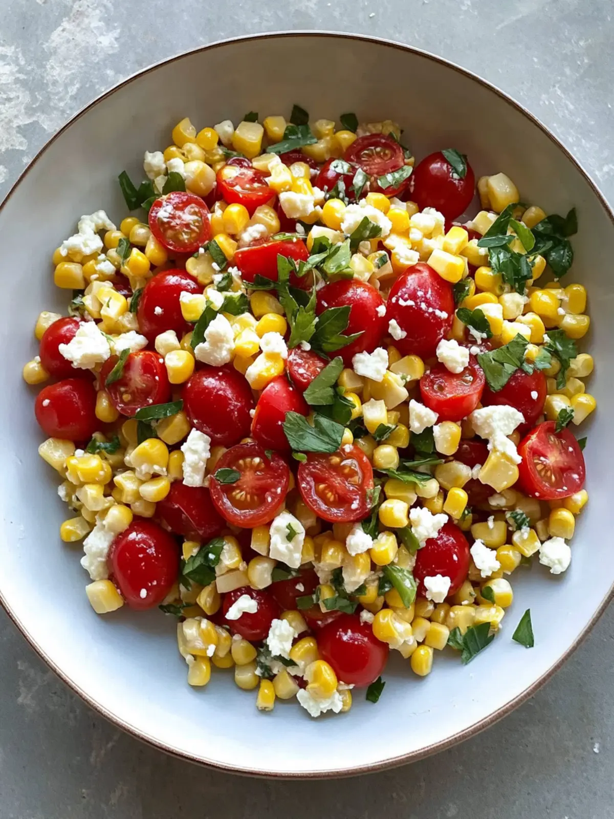 Fresh Corn, Tomato, and Feta Salad: A Zesty Summer Delight Corn, Tomato, and Feta Salad