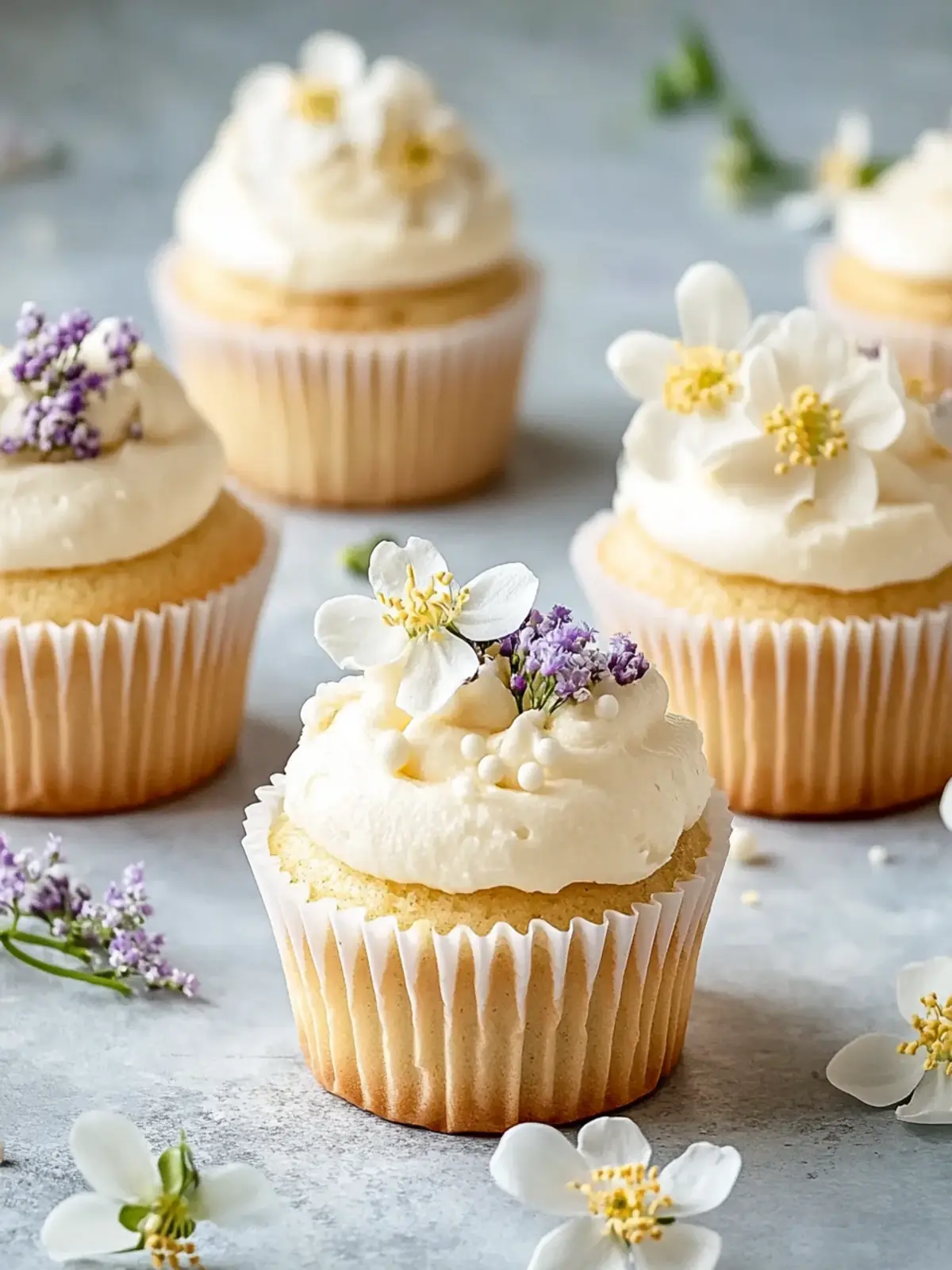 Delightful Elderflower Cupcakes with Zesty Lemon Twist Elderflower Cupcakes