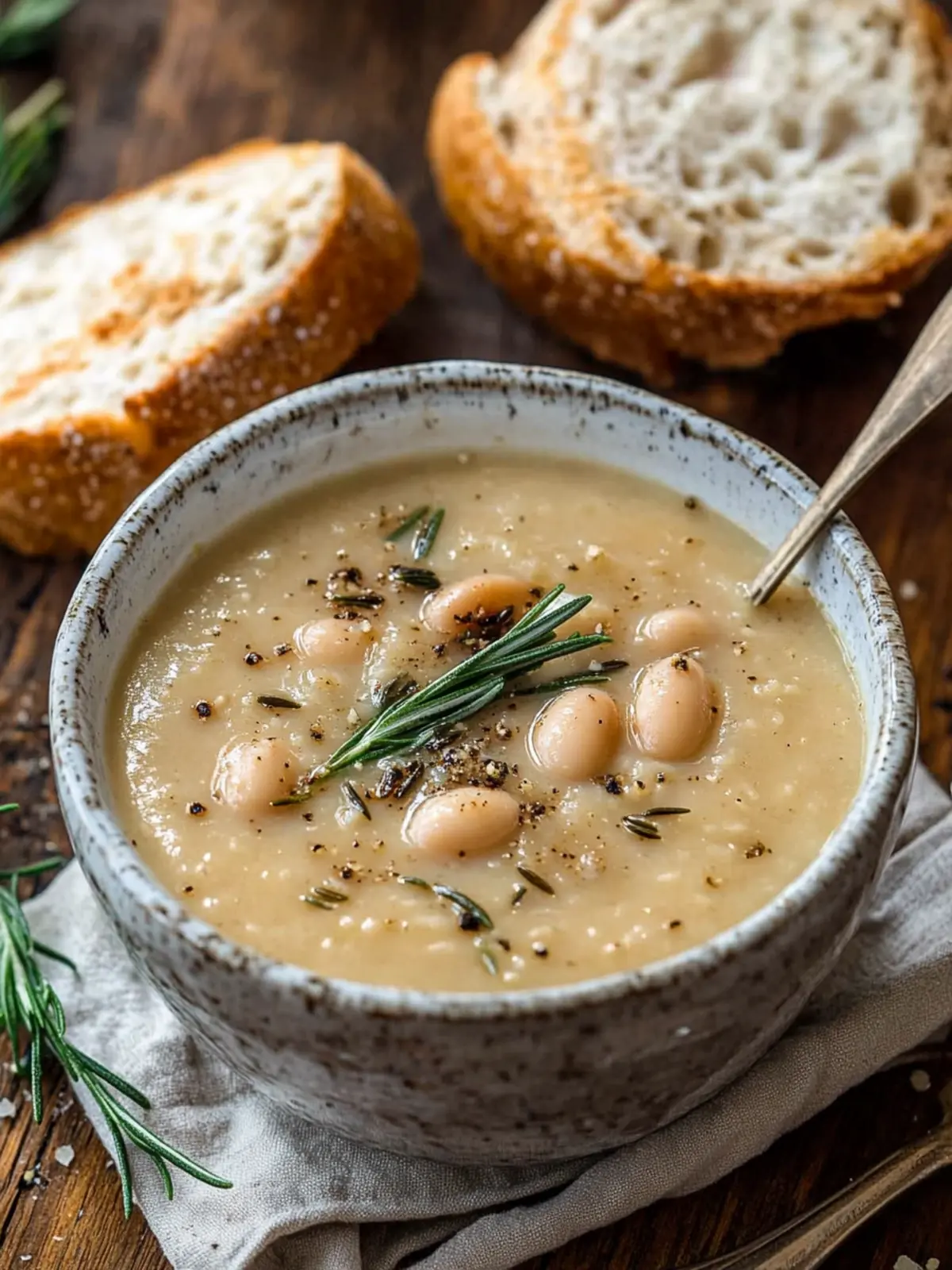 Cozy Up with Rosemary Roasted Garlic Bean Soup Delight Rosemary Roasted Garlic Bean Soup
