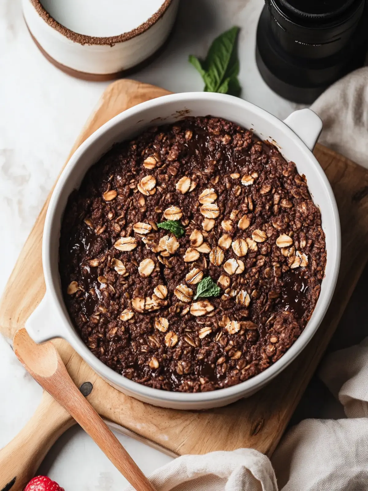 Indulge Guilt-Free with Brownie Baked Oatmeal Delight Brownie Baked Oatmeal