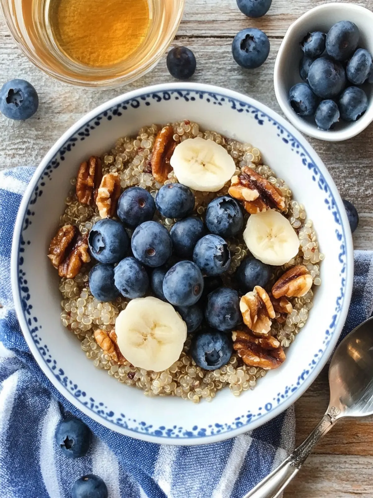 Delicious Hot Blueberry Honey Breakfast Quinoa You’ll Love Hot Blueberry Honey Breakfast Quinoa