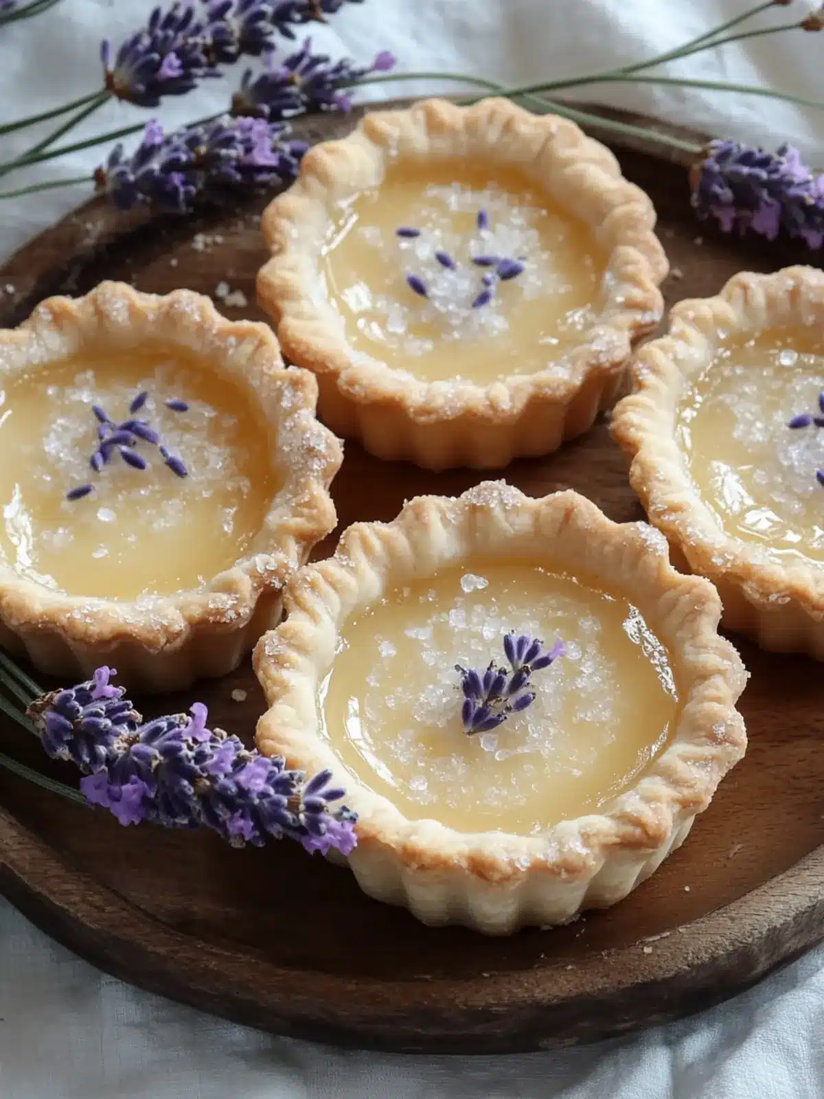 Mini Salted Honey Lavender Pies