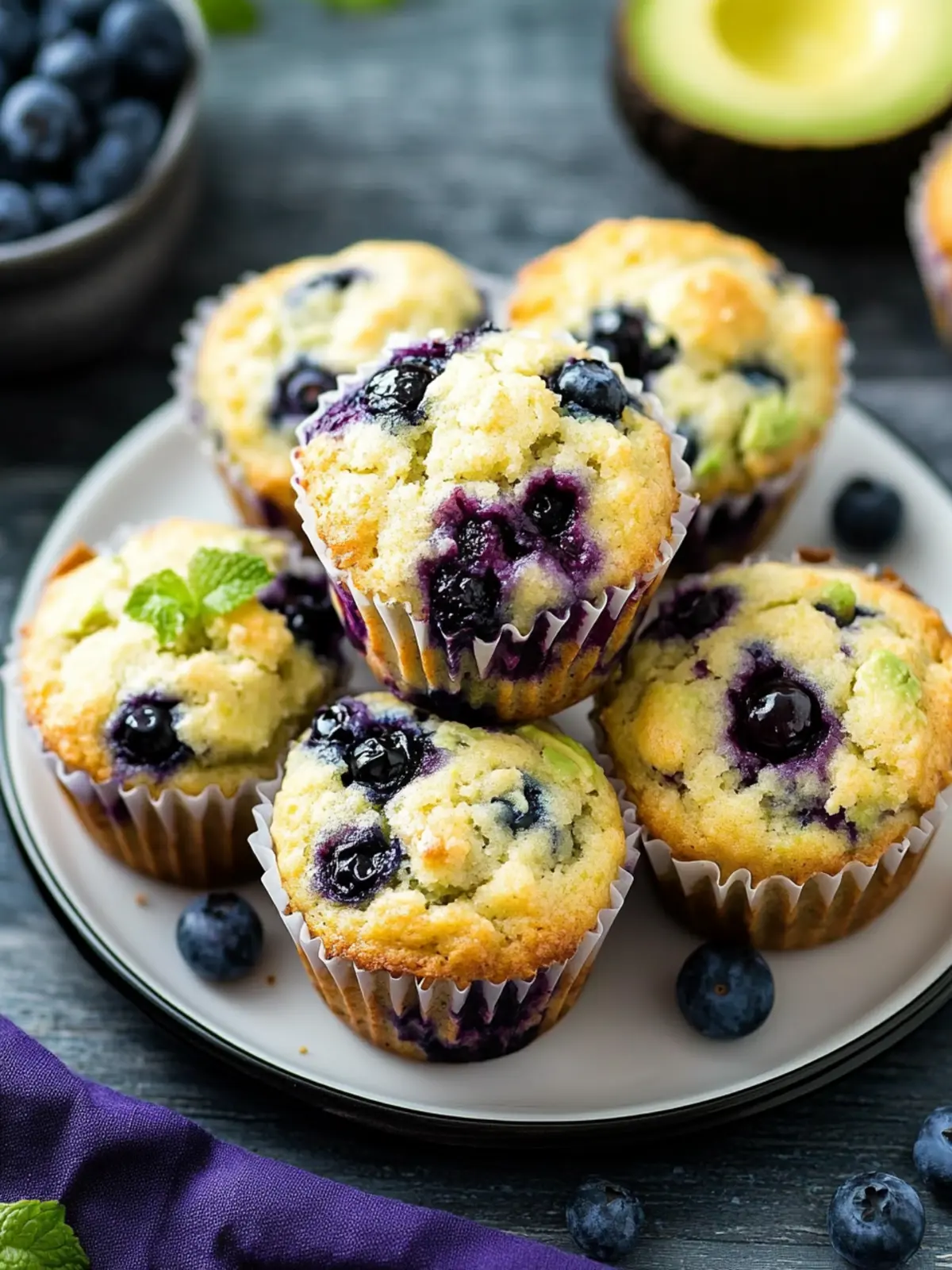 Delicious Avocado Blueberry Muffins for a Healthy Treat Avocado Blueberry Muffins
