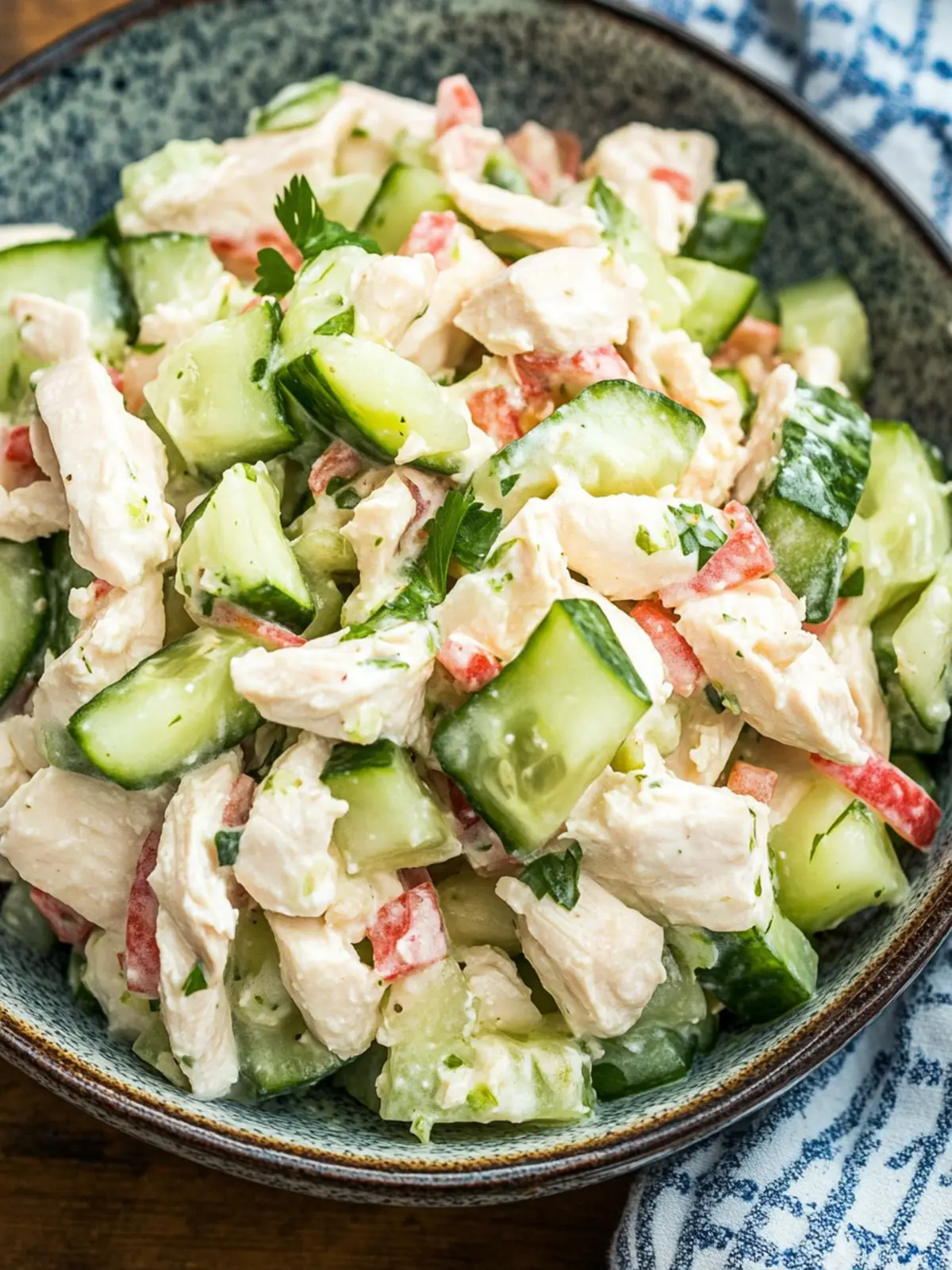 Refreshing Cold Cucumber Chicken Salad for Easy Summer Meals Cold Cucumber Chicken Salad