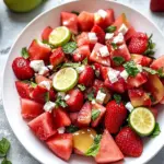 Watermelon Strawberry Salad with Honey Dressing Delight Watermelon Strawberry Salad with Honey Dressing
